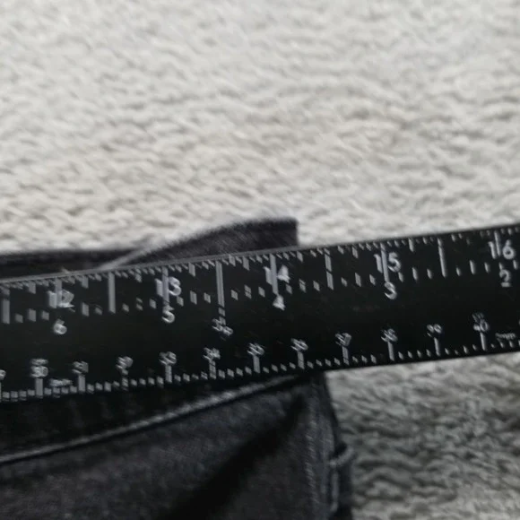 Madewell Jeans Womens 28 Black Perfect Vintage Wide Leg High Rise Raw‎ Hem - Picture 5 of 9